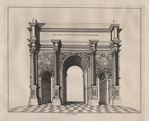 Bild des Verkufers fr Arcus Septimii" - Roma Rome Rom Arco di Septimo Severo Arch architecture Architektur Italia Italy Italien veduta incisione acquaforte zum Verkauf von Antiquariat Steffen Vlkel GmbH