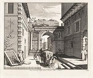 Bild des Verkufers fr Arcus Domitiani, Postae Dictus, di Porto Gallo, a Rome" - Roma Rome Rom Arco di Portogallo architecture Architektur Italia Italy Italien veduta incisione acquaforte zum Verkauf von Antiquariat Steffen Vlkel GmbH