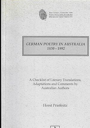 German poetry in Australia 1830 - 1992