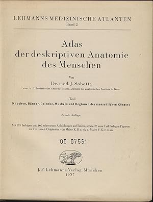 Bild des Verkufers fr Lehmanns Medizinische Atlanten. 1. Teil. Atlas der deskriptiven Anatomie des Menschen. zum Verkauf von Augusta-Antiquariat GbR