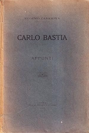Bild des Verkufers fr Carlo Bastia Appunti zum Verkauf von Biblioteca di Babele
