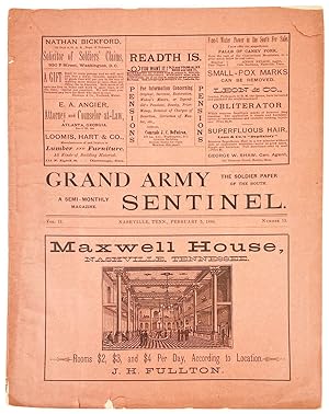 Grand Army Sentinel: The Soldier Paper of the South, A Semi-Monthly Magazine. Vol. II, Number 15....