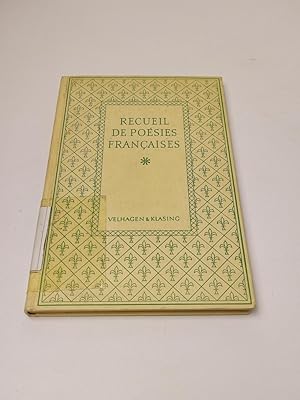 Bild des Verkufers fr Recueil de posies francaises zum Verkauf von BcherBirne