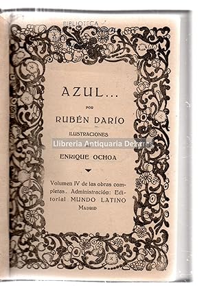 Imagen del vendedor de Azul. (sigue:) Poema del otoo y otros poemas. Vols. IV y XI de las obras completas. a la venta por Llibreria Antiquria Delstres