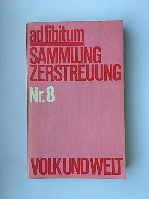 Imagen del vendedor de ad libitum Nr. 8. Sammlung Zerstreuung a la venta por Bildungsbuch