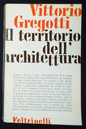 Bild des Verkufers fr Il Territorio dell' Architettura [provenance: Venturi, Rauch and Scott Brown] zum Verkauf von Classic Books and Ephemera, IOBA