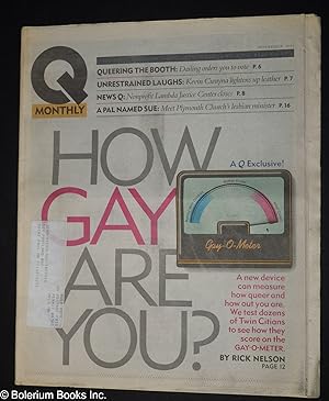 Seller image for Q Monthly: the publication for gays, lesbians and bisexuals; vol. 3, #11, Nov., 1996: How Gay Are You for sale by Bolerium Books Inc.