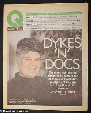 Seller image for Q Monthly: the publication for gays, lesbians and bisexuals; vol. 3, #12, Dec., 1996: Dykes 'n' Docs for sale by Bolerium Books Inc.
