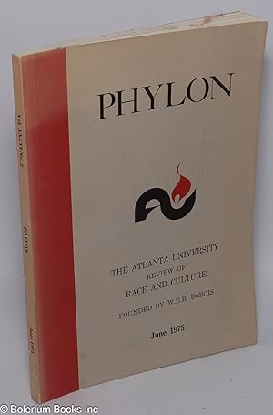 Bild des Verkufers fr Phylon: The Atlanta University review of race and culture; vol. 36, #2: June 1975 zum Verkauf von Bolerium Books Inc.