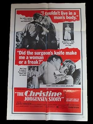 Christine Jorgensen Story: Trans Movie Poster: "I Couldn't Live in a Man's Body"