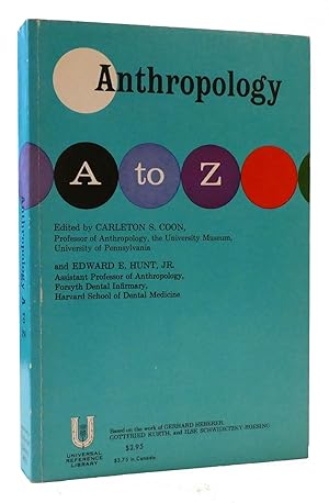 Imagen del vendedor de ANTHROPOLOGY A TO Z. a la venta por Rare Book Cellar