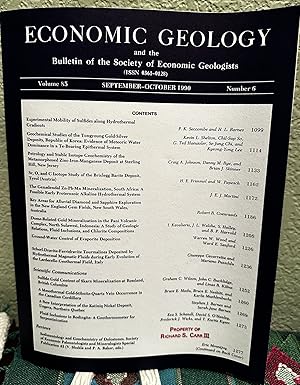 Imagen del vendedor de Economic Geology and the Bulletin of the Society of Economic Geologists Volume 85 Number 6 September-October 1990 a la venta por Crossroads Books
