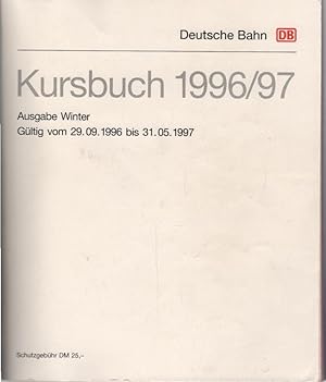 Kursbuch 1996/97. Ausgabe Winter. Gültig vom 29.09.1996 bis 31.05.1997