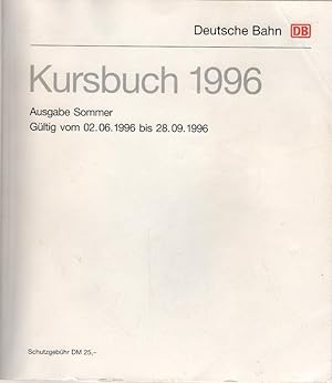 Kursbuch 1996. Ausgabe Sommer. Gültig vom 02.06.1996 bis 28.09.1996