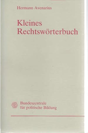 Bild des Verkufers fr Kleines Rechtswrterbuch. zum Verkauf von Schrmann und Kiewning GbR