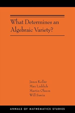 Imagen del vendedor de What Determines an Algebraic Variety? : Ams-216 a la venta por GreatBookPrices