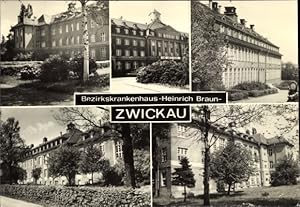 Bild des Verkufers fr Ansichtskarte / Postkarte Zwickau in Sachsen, Bezirkskrankenhaus Heinrich Braun zum Verkauf von akpool GmbH