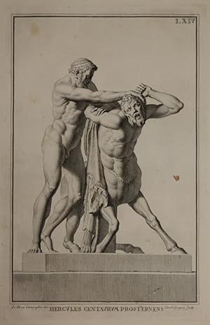 Immagine del venditore per Hercules Centaurum Prosternens. Kupferstich von Carlo Gregori nach Campiglia aus dem Tafelwerk "Museo Florentinum". venduto da Antiquariat  Braun