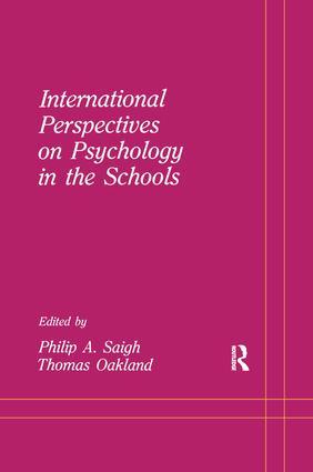Image du vendeur pour International Perspectives on Psychology in the Schools mis en vente par moluna