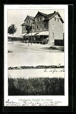 Image du vendeur pour Ansichtskarte Neuhof /Kr. Teltow, Restaurant und Fleischerei von Ernst Stephan mis en vente par Bartko-Reher