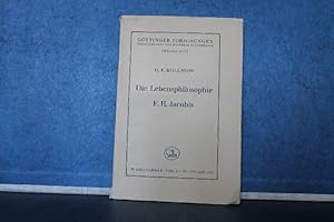 Image du vendeur pour Die Lebensphilosophie F. H. Jacobis mis en vente par Eugen Kpper