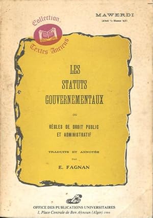 Image du vendeur pour Les statuts gouvernementaux ou, Rgles de droit public et administratif. mis en vente par BFS libreria