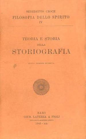 Teoria e storia della storiografia.