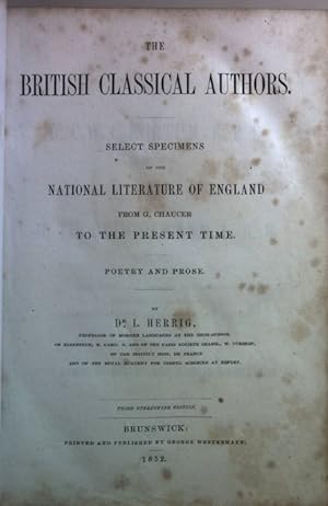 Handbuch der Englischen National-Literatur von G. Chaucer bis auf die jetzige Zeit: Dichter und P...