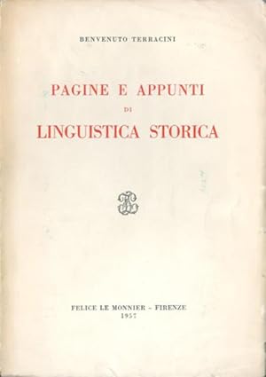 Pagine e appunti di linguistica storica.