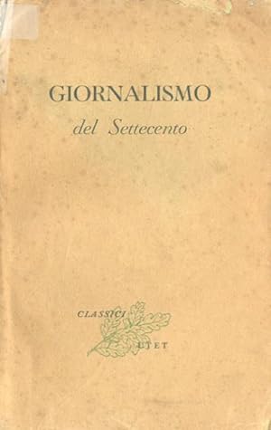 Bild des Verkufers fr Giornalismo letterario del Settecento. zum Verkauf von BFS libreria