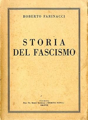 Bild des Verkufers fr Storia del fascismo. zum Verkauf von BFS libreria