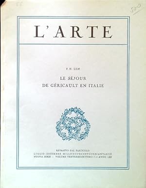 Imagen del vendedor de L'Arte. Le sejour de Gericault en Italie a la venta por Miliardi di Parole