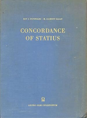 Image du vendeur pour A concordance of Statius. mis en vente par BFS libreria