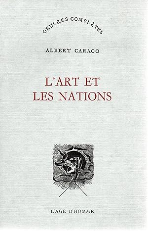Seller image for L'art et les nations for sale by Bloody Bulga