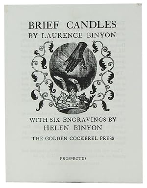 Imagen del vendedor de BRIEF CANDLES. By Laurence Binyon a la venta por Kay Craddock - Antiquarian Bookseller