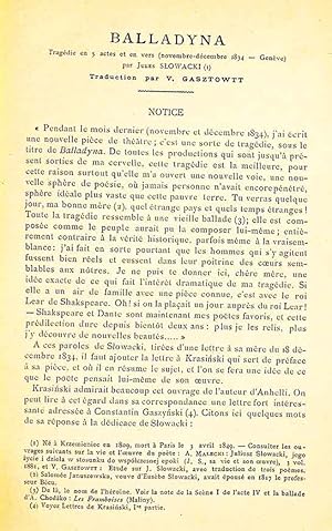 Balladyna : tragédie en 5 aktes et en vers.