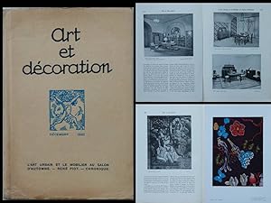 ART ET DECORATION DECEMBRE 1923 SALON D'AUTOMNE, DJO BOURGEOIS, CHAREAU, DUFRENE, RENE PIOT