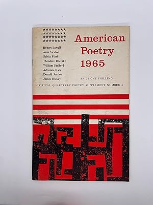 American Poetry 1965 Critical Quarterly Poetry Supplement Number 6