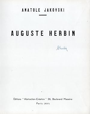 Imagen del vendedor de Auguste Herbin. a la venta por Librairie Jean-Yves Lacroix