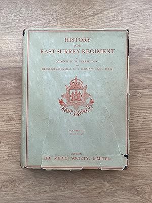 Immagine del venditore per HISTORY OF THE EAST SURREY REGIMENT - Volume III (1917-1919) venduto da Old Hall Bookshop, ABA ILAB PBFA BA