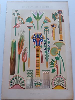 The Grammar of Ornament - The complete- EGYPTIAN SECTION- 8 plates. The large folio edition - the...