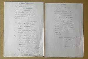 2 eigenhändige Briefe mit voller Unterschrift an Hans Hohmann, datiert 1964.