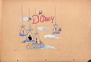 Seller image for D'Orsay Lanvin Paris Perfume c1950s Advertising Artwork for sale by The Cary Collection
