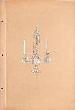 Seller image for Lanvin Paris Candelabra c1950s Advertising Artwork for sale by The Cary Collection