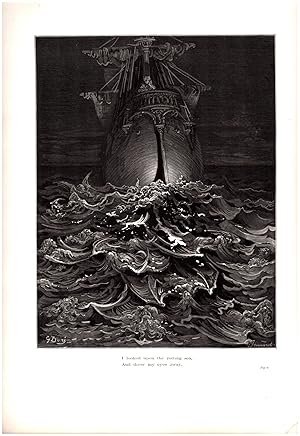 "I looked upon the rotting sea, And drew my eyes away." - Original Plate with Engraving from The ...