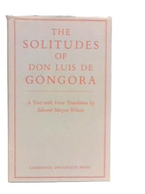 Seller image for The Solitudes of Don Luis De G ngora for sale by World of Rare Books