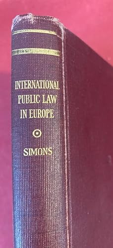 Bild des Verkufers fr The Evolution of International Public Law in Europe since Grotius. zum Verkauf von Plurabelle Books Ltd