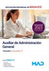 Auxiliar de Administración General. Temario volumen 2. Diputación Provincial de Badajoz