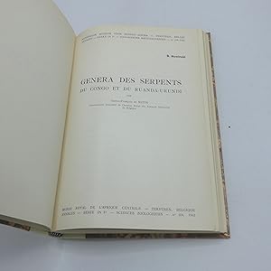 Genera des Serpents du Congo et du Ruanda-Urundi.