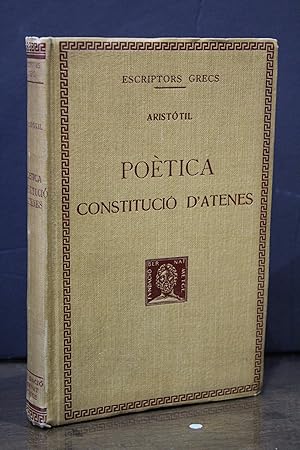 Poètica - Constitució d'Atenes.- Aristòtil.- Fundació Bernat Metge.